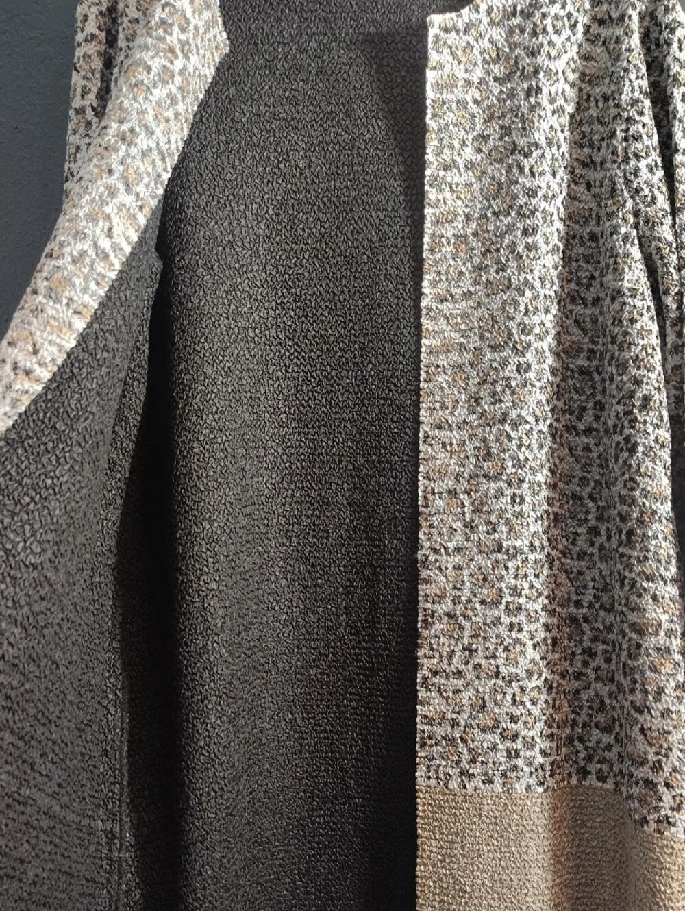 Leopard-Print Open Front Cardigan Travelers Collection Chico Size 2 Size L